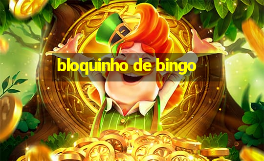 bloquinho de bingo