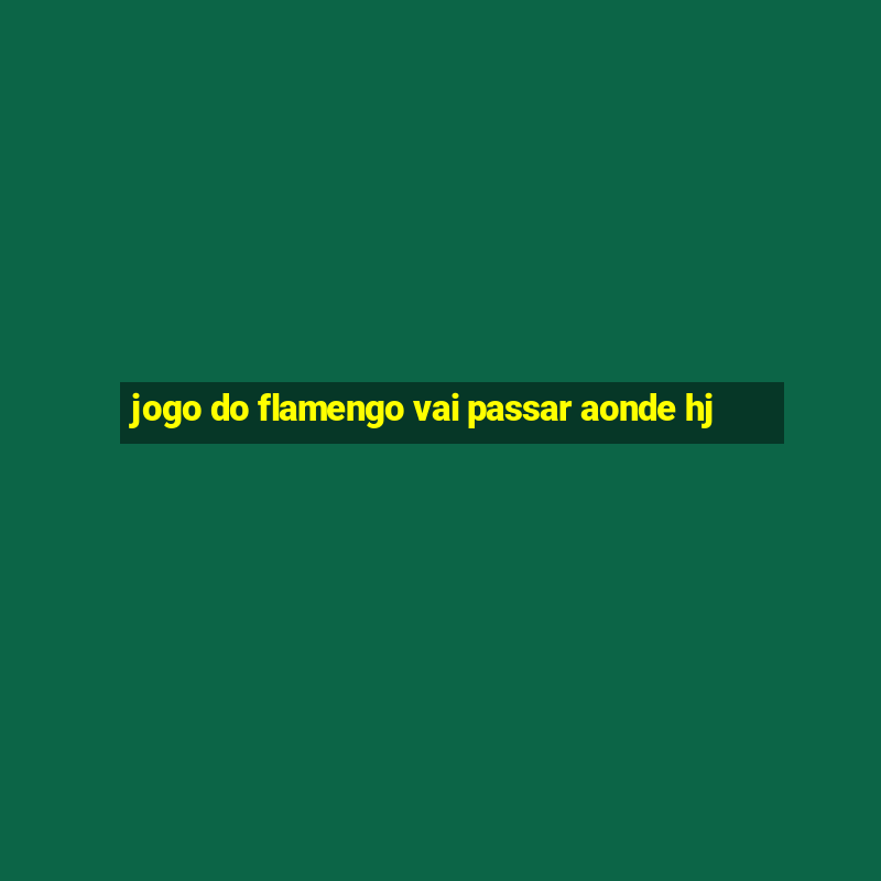 jogo do flamengo vai passar aonde hj