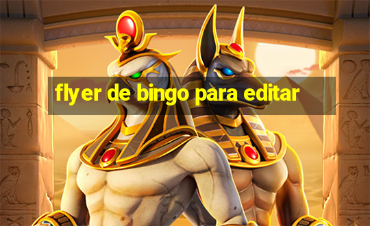 flyer de bingo para editar