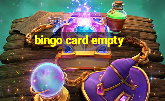 bingo card empty